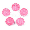 Transparent Spray Painted Glass Beads GLAA-N035-037-C08-2