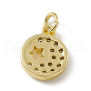 Brass Micro Pave Cubic Zirconia Charms ZIRC-F132-91G-2