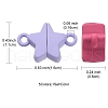 5 Sets 5 Colors Star Alloy Magnetic Clasps PALLOY-YW0001-29-3