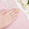 CHGCRAFT 20Pcs Alloy Open Back Bezel Big Pendants FIND-CA0008-87S-3