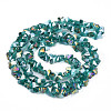 Electroplate Transparent Glass Beads Strands EGLA-N002-20A-C04-2