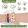   80Pcs 4 Styles Snowman Theme Printed Wood European Beads WOOD-PH0003-04A-2