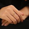 Adjustable Brass Rhinestone Cuff Rings FS-WG29D83-19-2
