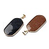 Natural & Synthetic Mixed Gemstone Pendants G-P519-04G-2