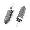 Natural Black Stone Double Terminated Pointed Pendants G-F295-04M-2