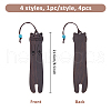 SUPERFINDINGS 4Pcs 4 Styles Wood Bookmarks AJEW-FH0004-72-2