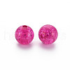 Transparent Crackle Acrylic Beads MACR-S373-66C-N17-3