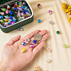 Kissitty 120Pcs 15 Colors Spray Painted Crackle Glass Pendants FIND-KS0001-29-8