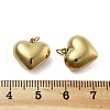 Heart 304 Stainless Steel Charms STAS-D302-16G-3