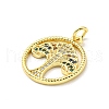 Brass Micro Pave Cubic Zirconia Pendants FIND-Z023-16G-2