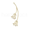 Three-Dimensional Flower Brass Pendants KK-V006-02G-02-2
