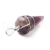 Natural Amethyst Gemstone Pendants G-D458-06P-02-RS-3