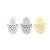 12Pcs 3 Colors Hamsa Hand 201 Stainless Steel Brooches for Backpack Clothes JEWB-A033-14-2