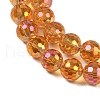 Transparent Electroplate Glass Beads Strands EGLA-N002-31-H02-3