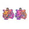 Rainbow Color Alloy Pendants PALLOY-S180-285-NR-2