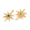 Brass Micro Pave Clear Cubic Zirconia Pendants KK-U017-10F-G-2