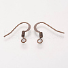 Brass French Earring Hooks X-KK-Q366-RC-NF-2