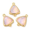 Synthetic Opal Connector Charms KK-S370-02G-01-1