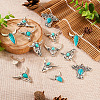  14Pcs 7 Styles Synthetic Turquoise Pendants FIND-TA0003-06-13