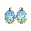 304 Stainless Steel Enamel Pendants STAS-U061-43G-02-1
