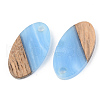 Opaque Resin & Walnut Wood Pendants RESI-S389-041A-C01-2