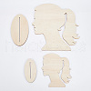 2 Sizes Single Tail Girl Wooden Head Child Silhouette Stands ODIS-WH0030-15D-3
