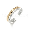 304 Stainless Steel Double Color Cuff Rings RJEW-S635-01GP-D-4