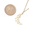 Hollow Moon & Star 304 Stainless Steel Pendant Necklaces NJEW-JN04815-01-3