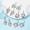 Tarnish Resistant 5 Pair 5 Style 201 Stainless Steel Dangle Hoop Earrings with 304 Stainless Steel Pins EJEW-JE05410-4