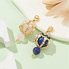 Natural Lapis Lazuli & Rose Quartz Beaded Pendant Decorations HJEW-MZ00035-5