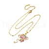304 Stainless Steel Hot Pearl Enamel Constellation Planet Pendant Necklaces NJEW-D310-01B-G-2