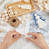 SUPERFINDINGS 50Pcs Printed Wood European Beads WOOD-FH0002-23-4