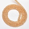 Faceted Rondelle Transparent Glass Beads Strands EGLA-J134-3x2mm-B09-2