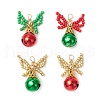 4pcs 4 Colors Brass Bell Pendants PALLOY-MZ00715-1