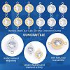 Unicraftale 12Pcs 2 Colors 304 Stainless Steel Clear Cubic Zirconia Connector Charms STAS-UN0037-33-5