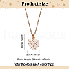 ANATTASOUL 8Pcs 8 Style Natural Mixed Gemstone Heart Pendant Necklaces Set NJEW-AN0001-48-2