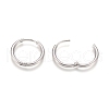 Tarnish Resistant 202 Stainless Steel Huggie Hoop Earrings X-EJEW-F111A-19mm-P-3