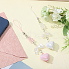 Globleland 4Pcs 2 Colors Alloy with Acrylic Keychain AJEW-GL0002-69-4