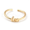Constellation/Zodiac Sign Brass Cuff Rings RJEW-J074-05G-G-1