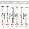 HOBBIESAY 6Pcs 6 Colors Flower Pattern TPR with Aluminium Crochet Hooks TOOL-HY0001-08-2