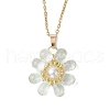 Glass & Glass Pearl Beads Pendants Necklaces for Women NJEW-MZ00106-01-2