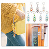 7Pcs Synthetic Turquoise & Alloy Keychain KEYC-TAC00042-7