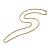 Ion Plating(IP) 304 Stainless Steel Rope Chain Necklaces NJEW-F226-03G-11-2