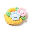 Spring Theme Opaque Resin Cabochons RESI-B012-02C-1