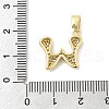 Brass Micro Pave Cubic Zirconia Pendants ZIRC-C012-01G-23-3