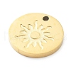 304 Stainless Steel Charms STAS-I327-01G-02-2