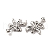 Clear Glass Bowknot Pendants PALLOY-E024-22P-2
