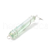 3Pcs 3 Styles Electroplated Natural Quartz Crystal Pointed Copper Wire Wrapped Pendants PALLOY-JF03767-02-5