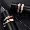 Spray Painted Zinc Alloy Slide Charms ALRI-WH0005-13O-5