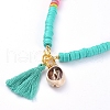 Handmade Polymer Clay Heishi Beads Necklaces NJEW-JN02721-4